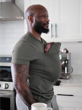 Lalabu Men's Babywearing Shirt Green Size Large
